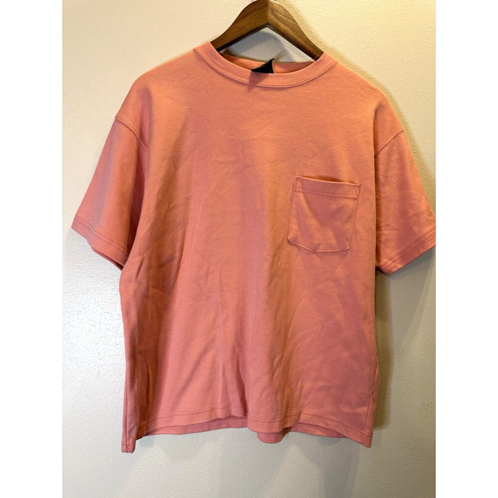Eddie Bauer Men’s Pink Pocket T-Shirt L Crew Neck Short Sleeve Cotton USA